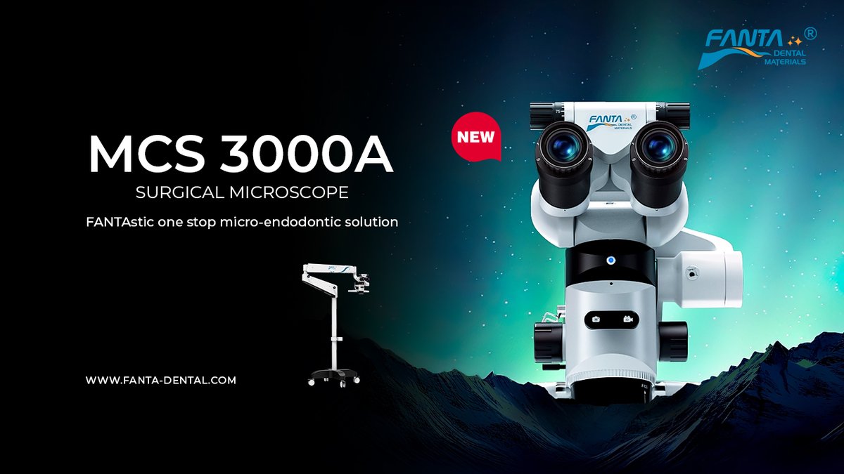 Fanta MCS3000A high-end optical microscope, exhibits advanced microtechnology solutions! ❤️
#MCS3000 is applied for the endodontic field, and sets out the finest endodontic treatment area.
#Fantadental #endodontics #rootcanals #endoequipment
