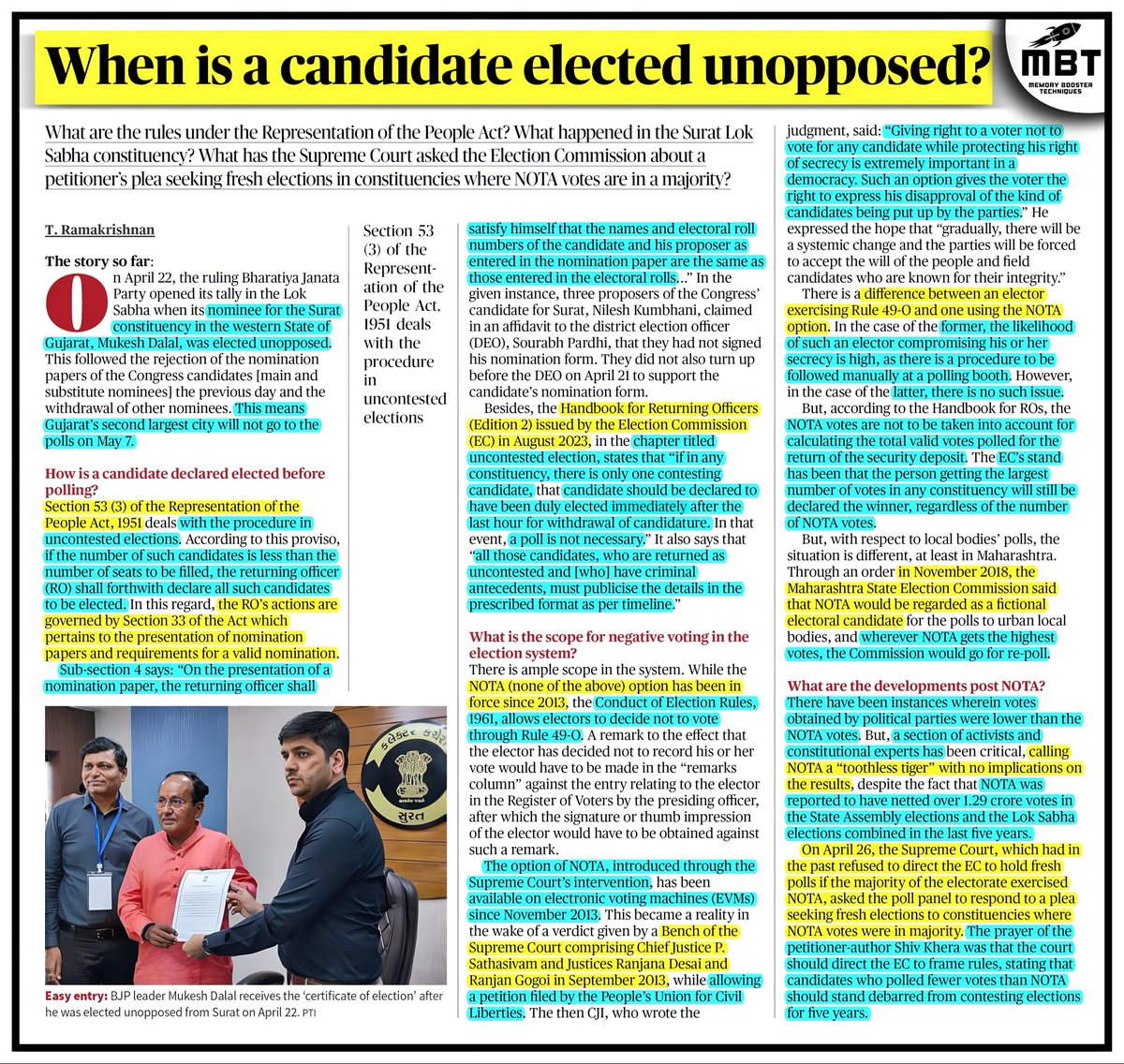 When is a Candidate Elected Unopposed?

Follow: @aks9447
Follow: @EnglishWithMBT
Telegram: t.me/mbt9447

#UPSC #UPSCPrelims2024 #UPSC2024