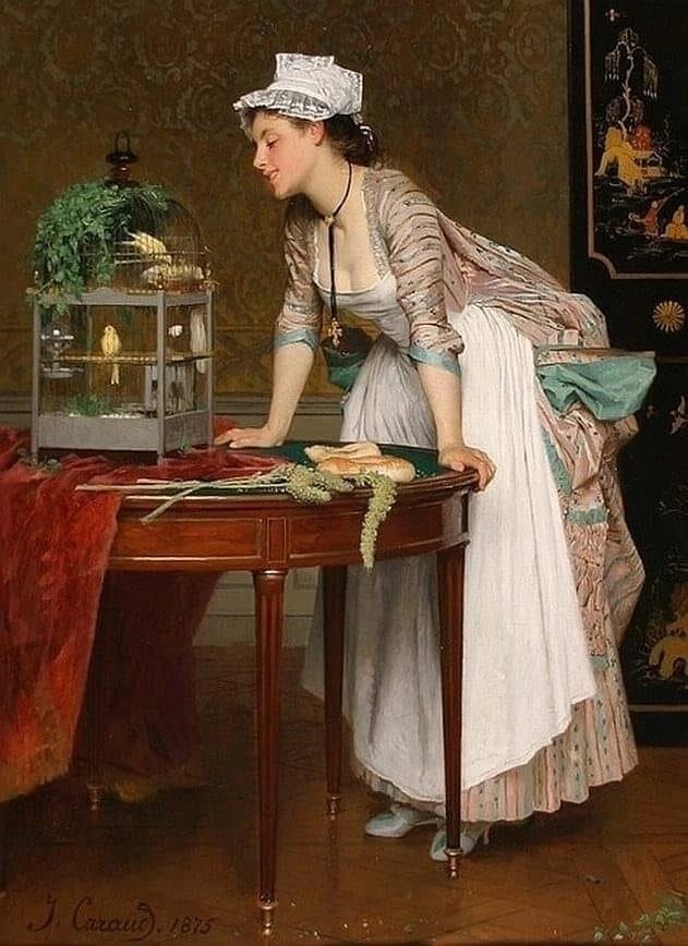 Joseph Caro 'Domestic Canaries', 1875