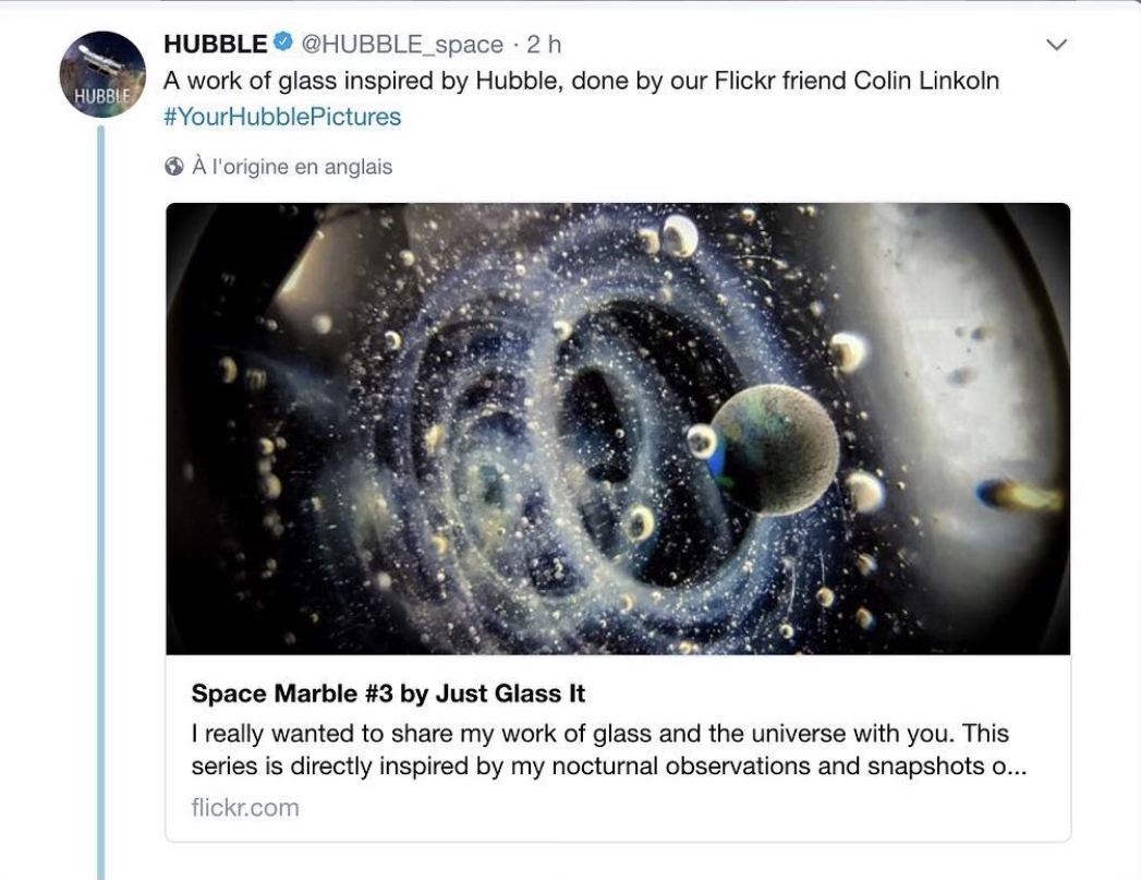On va flex un peu, un jour on a ouvert Twitter, et les comptes de Hubble et de la NASA avaient partagé notre boulot. Faites ce que vous voulez de cette info