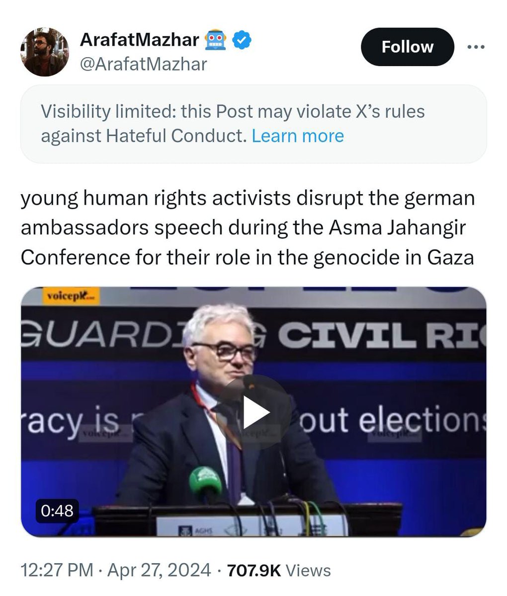 Whose hateful conduct? The unhinged racist outburst by @GermanyInPAK? Has he apologised yet? Have the #AJConference organizers?