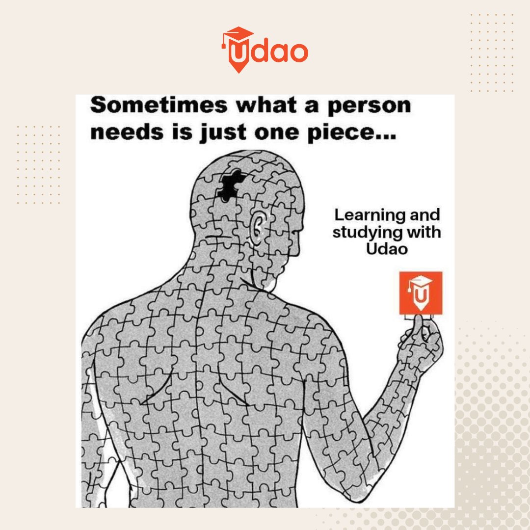 Unlock your full potential, one piece at a time! 🧠🧩 With #Udao, you're not just learning — you're completing the puzzle of knowledge. 😉
#LifelongLearning #UdaoCommunityArt