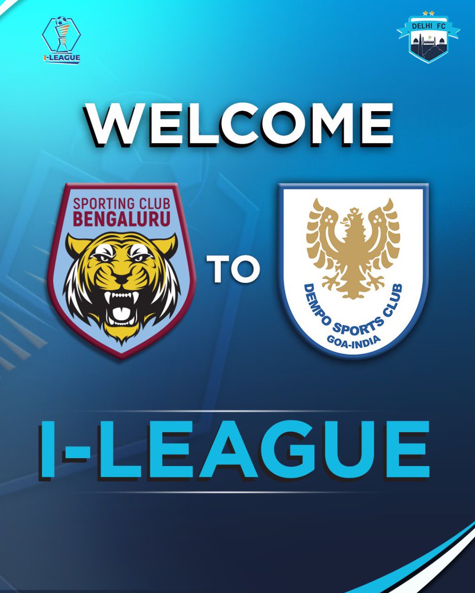 We would like to congratulate Dempo Sports Club and Sporting Club Bengaluru for promoting to I-League 2024-25 season. 

#DelhiFC #DilMeinDilli #IndianFootball #ILeague
