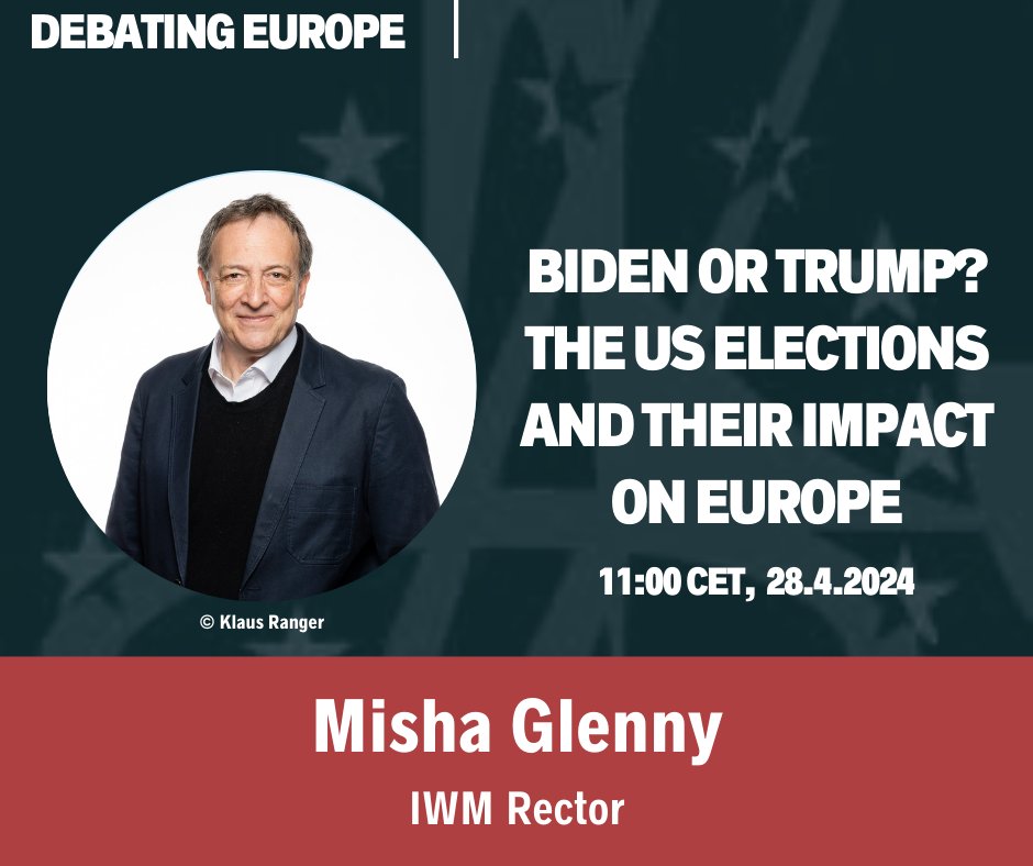 @erstefoundation @derStandardat @burgtheater Join us today at 11am at the @burgtheater! The question “Biden or Trump? The US Elections and Their Impact on Europe” will be discussed by a distinguished panel with Kim Darroch, Marlene Laruelle, Mark Medish & Eva Nowotny. The discussion will be chaired by IWM Rector…
