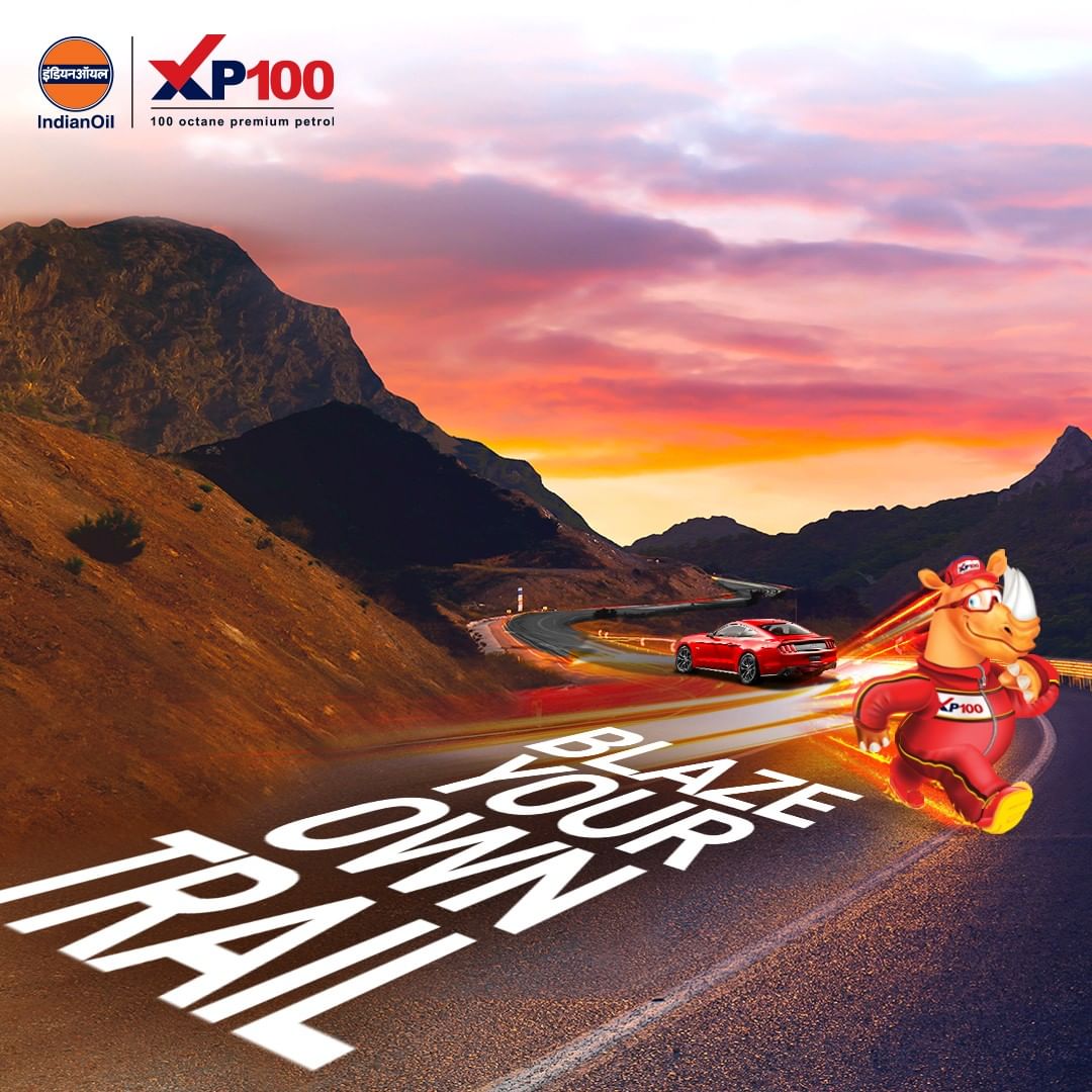 Made for luxury vehicles, try #XP100 for more power, more speed and more mileage. ​ 100 Octane #XP100 for 100% satisfaction.​ #IndianOil #IndianOilRhino