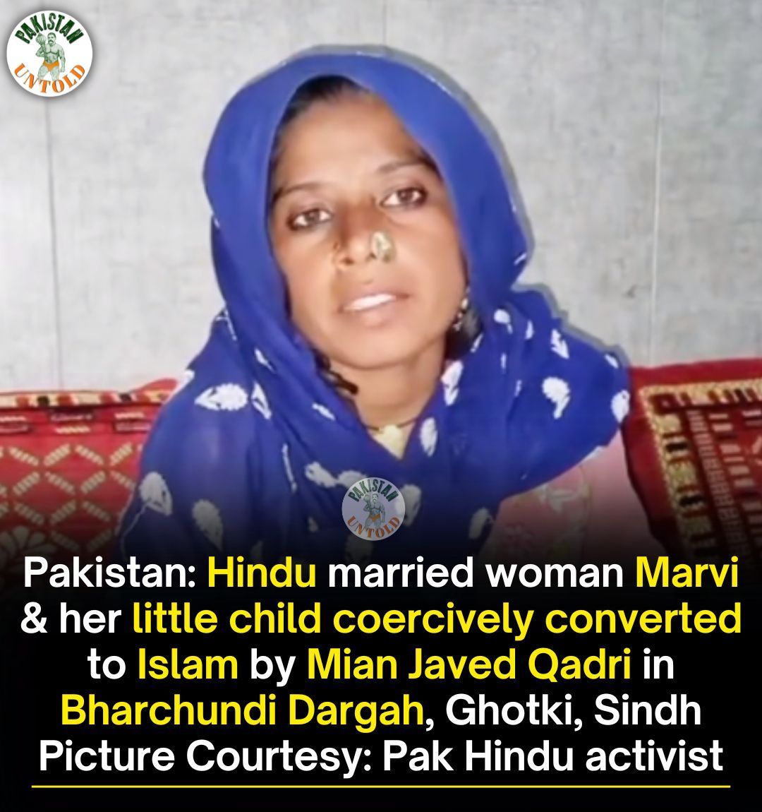 Pakistani Hindu woman and her little kid enslaved by Peaceful Sufi 'saint' for the 'service of Islam'. Clueless Hindus in India keep offering chaddars at Khwaja & Nizamuddin.