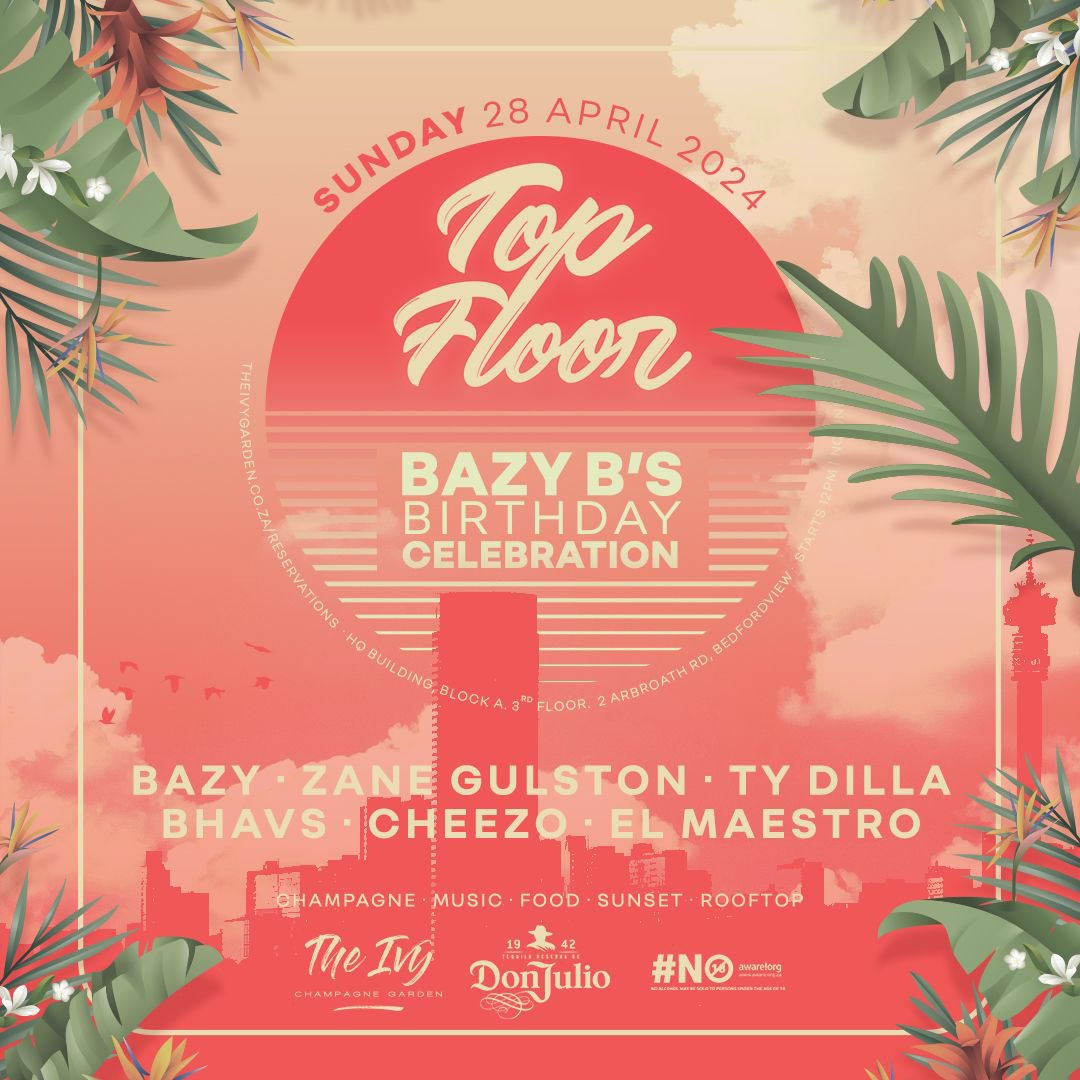 Celebrating at @BAZY_SA 🎉 at #TheIvy today with #TopFloor 🌆 ~ see you in a bit!