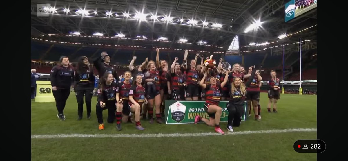 Some sore heads this morning! @bonymaen_ladies WRU Plate Champions 2023/24 🔴⚫️🏉