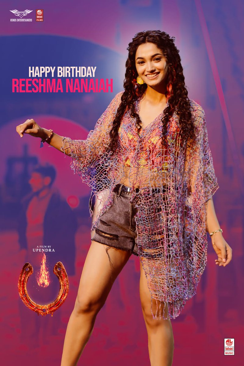 Team #UITheMovie wishes the effortless and stunning @Reeshmananaiah a very Happy Birthday 💥💥 Get ready to celebrate her breathtaking performance in theaters very soon! ❤️‍🔥❤️‍🔥 #UppiDirects @nimmaupendra #GManoharan @Laharifilm @enterrtainers @kp_sreekanth @AJANEESHB
