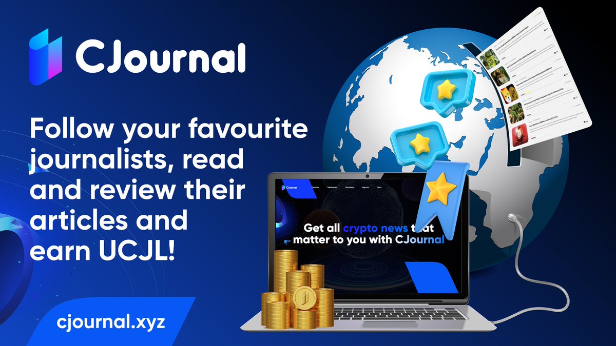 The new meta approach is to read and earn.🚀 Follow your favorite journalists on #Cjournal🗞 Read and review their articles and earn $UCJL🤑