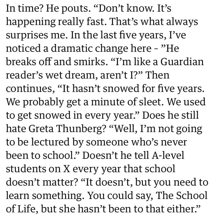 Jeremy Clarkson here, journeying through the climate denialism-techno-optimism-climate nihilism pipeline in three compact paragraphs. theguardian.com/media/2024/apr…