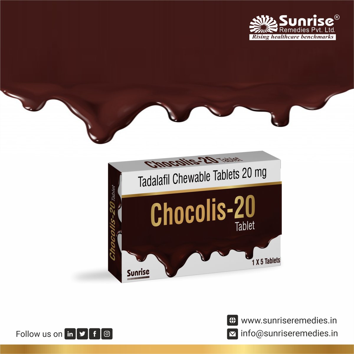 Cozy Moments With #ChocolisChewable Contains Tadalafil Chewable.

Read More: sunriseremedies.in/our-products/c…

#ChocolisChewable #TadalafilProducts #DapoxetineProducts #VardenafilProducts #AvanafilProducts #UdenafilProducts #SildenafilProducts #EDProducts #PEProducts #Pharmaceutical