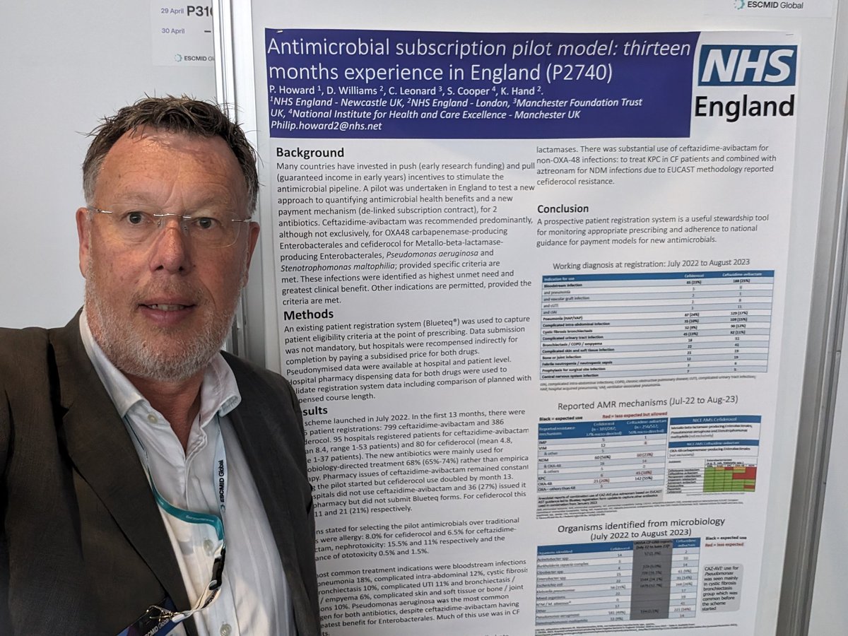 Posters up. Section A, row 23, 6 reducing ototoxicity with aminoglycosides and 18 UK subscription (delinkage/pull) model experience from 1st 13 months. Come and find out more at 12pm today @CARB_X @UKAMREnvoy #amr #ECCMID2024 or #ESCMIDGlobal #antibioticpipeline