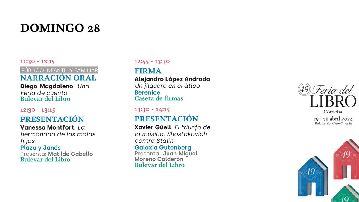 ⚠️Últimas horas de nuestra #FDLCórdoba24
¡Allí os esperamos!