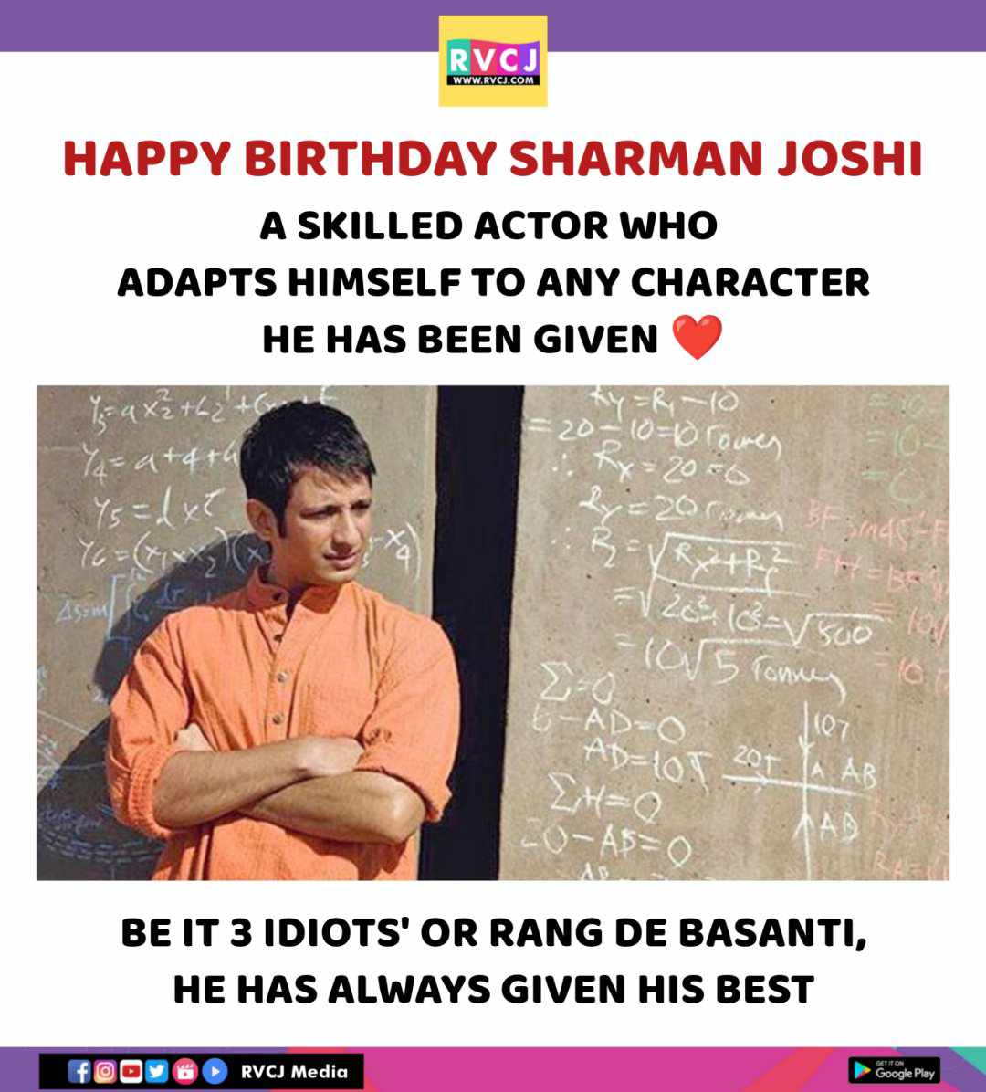 Happy Birthday Sharman Joshi

#sharmanjoshi
