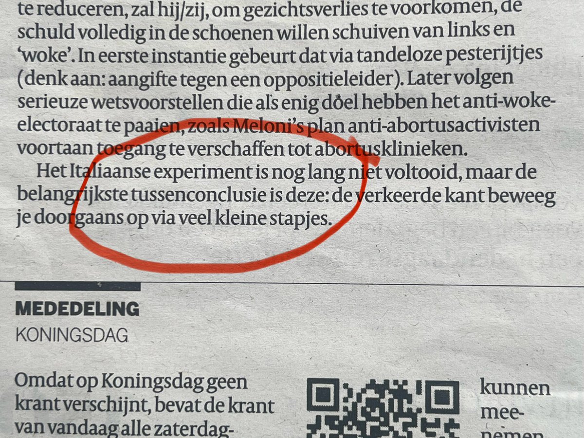 Het woord conclusie (eindoordeel, slotsom) wankelt. Eerst raakte het woord ‘eindconclusie’ in zwang, een pleonasme: eindslotsom. Nu is er een ‘tussenconclusie’ (@Jarlvanderploeg in VK). Binnenkort te verwachten: de startconclusie. #taalmodernismen #medialect @kuitenbrouwer