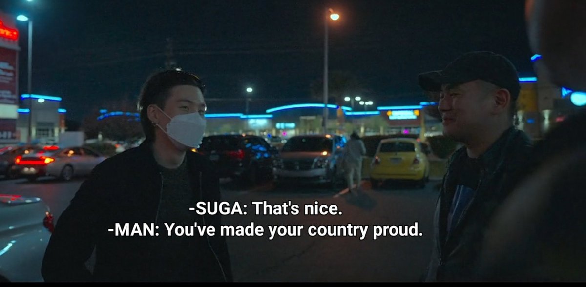 This is what a random group of Korean men said to Yoongi when they met him. Mind you the president himself has said it multiple times.
The “Koreans” you work with sound bitter and jealous

Birds of a feather flock together