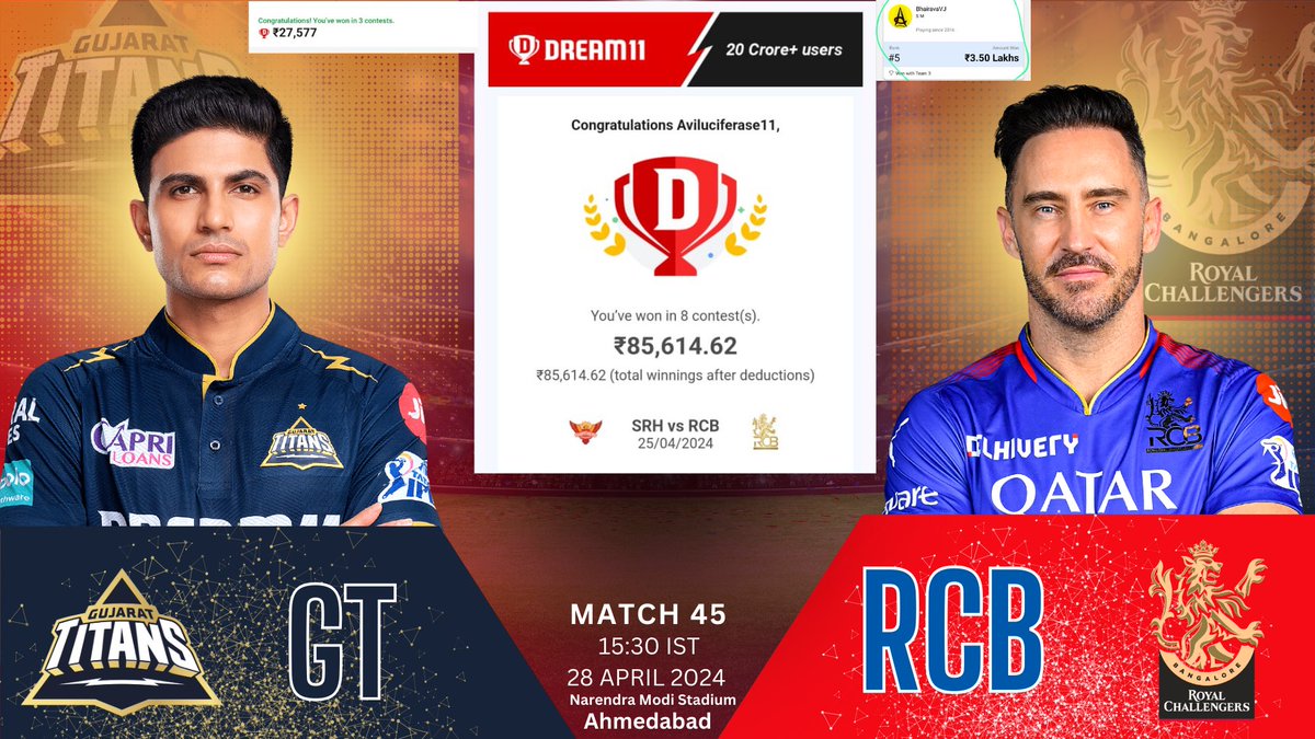 Predict 1

' Will Jacks' Dream11 Points for todays Match.
Predict 2
'Ravindra Jadeja' Dream11 Points for todays Match.
• Correct one will get 2000  UPI. (Only one winner)
Rule - Like Video,Subscribe,Retweet! 

youtu.be/QdoSMgvA7a4?si…

Daily Giveaways, Daily Free Winnings.…