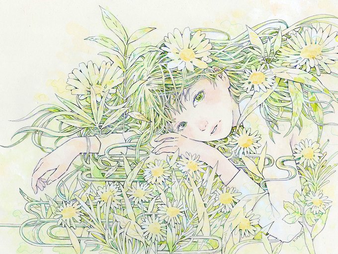 「leaf painting (medium)」 illustration images(Latest)｜5pages