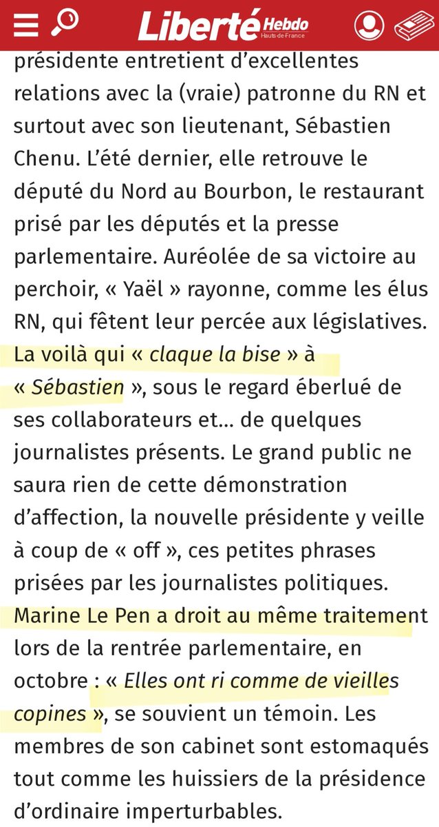 Yaël Braun-Pivet ? L'extrême droite, elle est contre.... tout contre ! 🥳 (article @paul_denton)