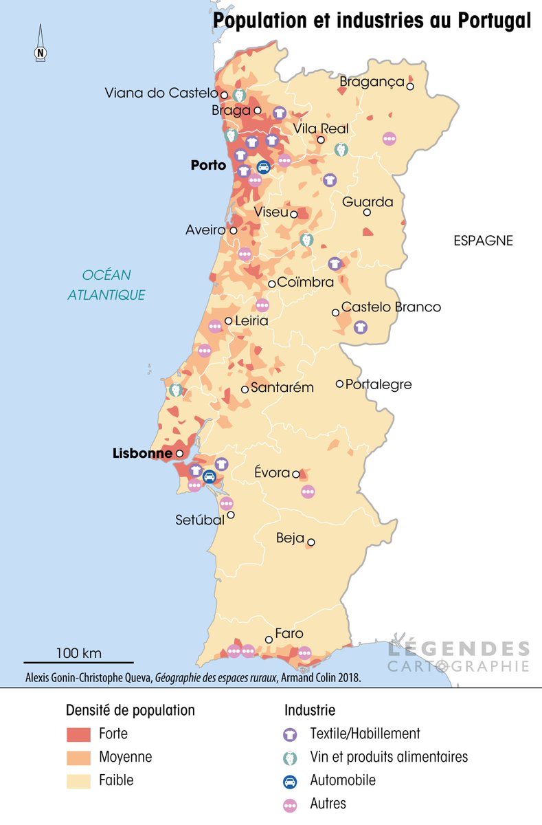 7-7 Le Portugal, de la révolution des Œillets (1974) à l'adhésion à la CEE (1986) - Population et industrie au Portugal
