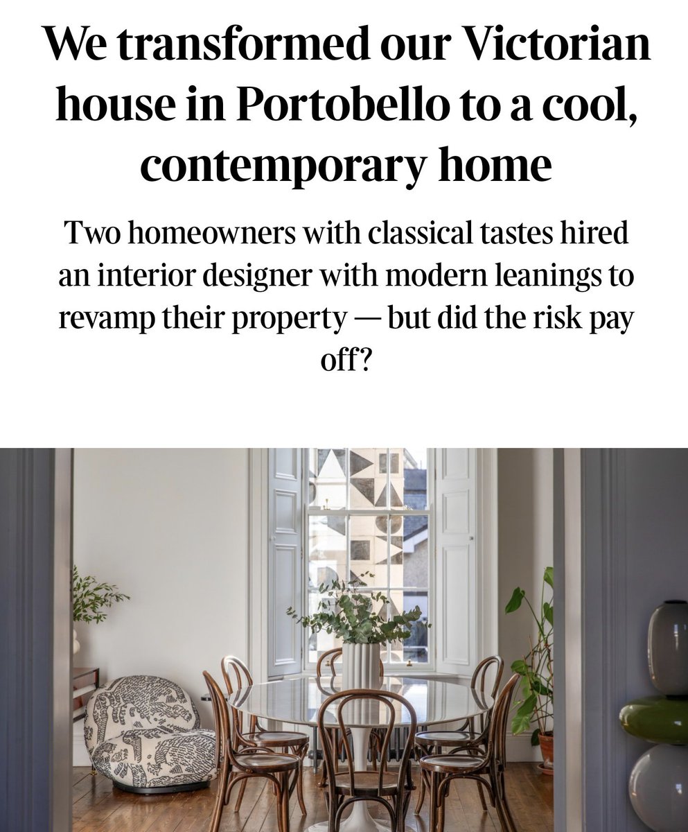 Ohhhhh my god u transformed your victorian house in portobello to a cool contemporary home? should we tell everyone? Should we throw a party?should we invite skye mcalpine