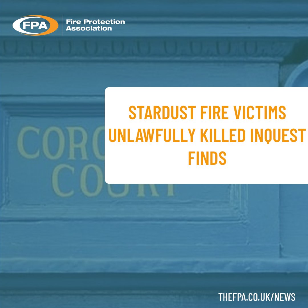 Stardust fire victims unlawfully killed inquest finds. The inquest into the 1981 fire in a Dublin nightclub, which claimed the lives of 48 people, reached its verdict after days of deliberation. Find out more: bit.ly/3JvZFBs #FireSafety #FireProtection #FPA