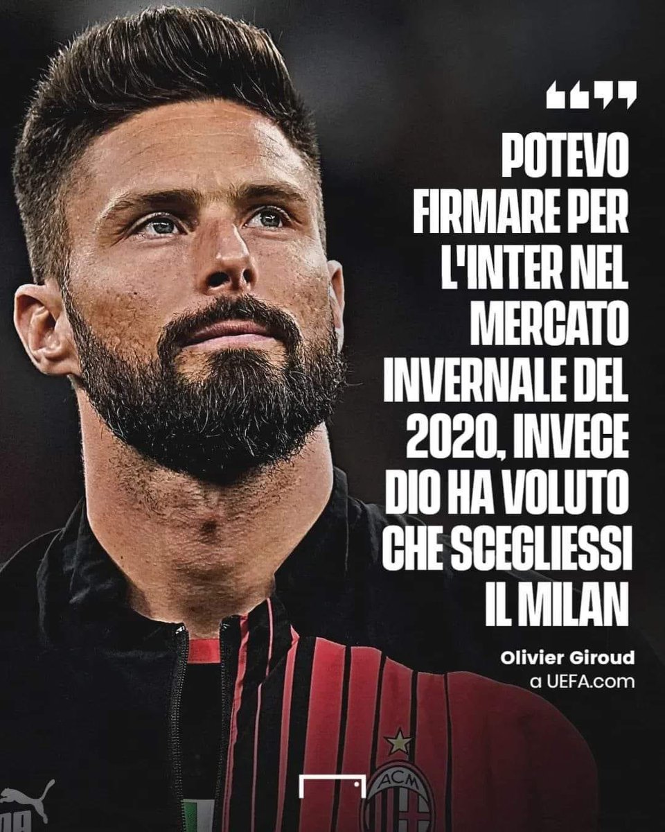 Certo che dio è un gran burlone.
#Giroud #Milan #MilanInter #inter