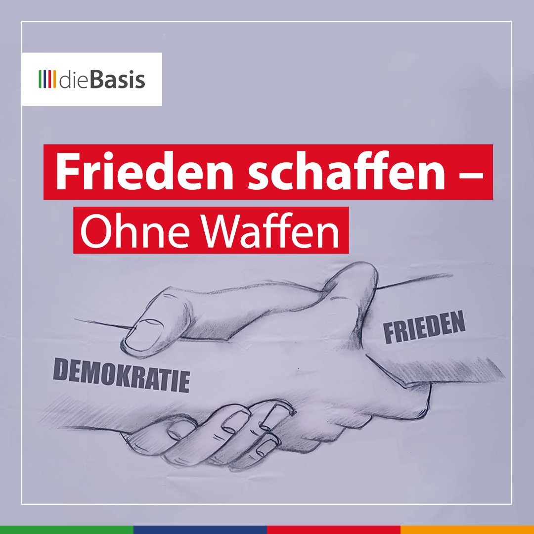 DieBasis fordert die Aufstockung der europäischen Mittel für Friedensforschung und Völkerverständigung statt Rüstungsexporte.

Die Partei dieBasis lehnt Kriege generell und insbesondere als Mittel der Durchsetzung von Interessen ab. Interessenskonflikte zwischen Staaten müssen