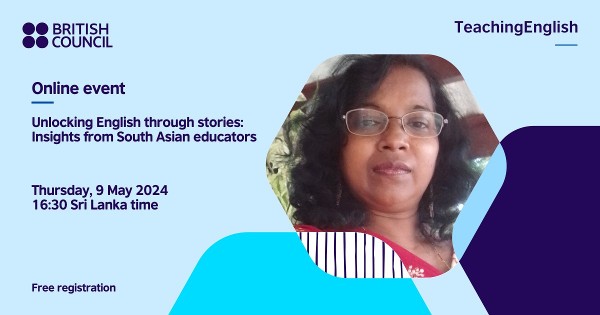 Discover the transformative potential of using stories in the classroom with Sajani Somatunge, a seasoned teacher and trainer, as she shares insights and techniques to captivate and inspire students in this engaging webinar. tinyurl.com/lkwebi #TeachingEnglish #SAWebinar