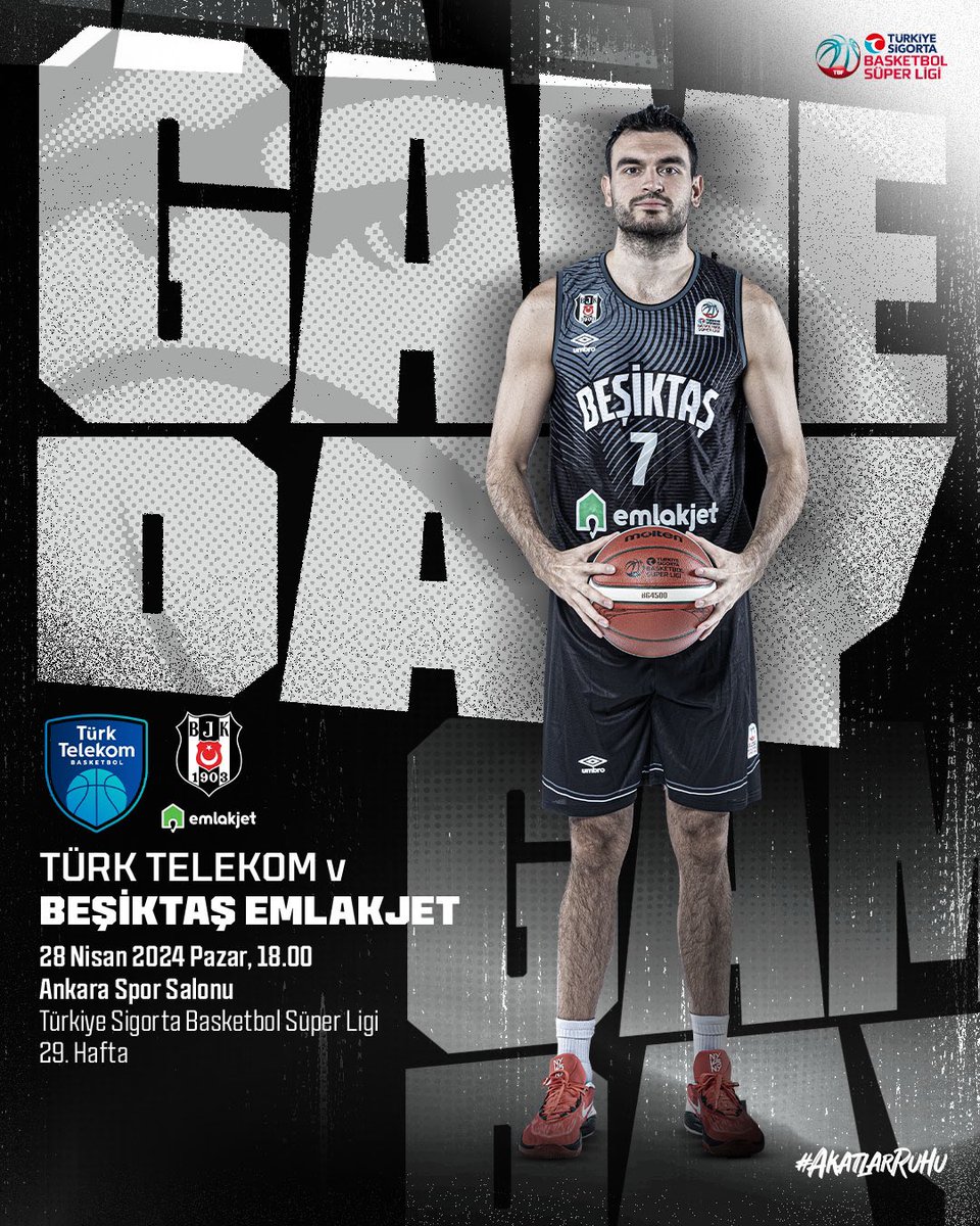 Bugün #BeşiktaşınMaçıVar 🦅 🏆 Türkiye Sigorta Basketbol Süper Ligi 29. Hafta 🆚 Türk Telekom 📍 Ankara Spor Salonu ⏰ 18.00 📺 beIN SPORTS 5
