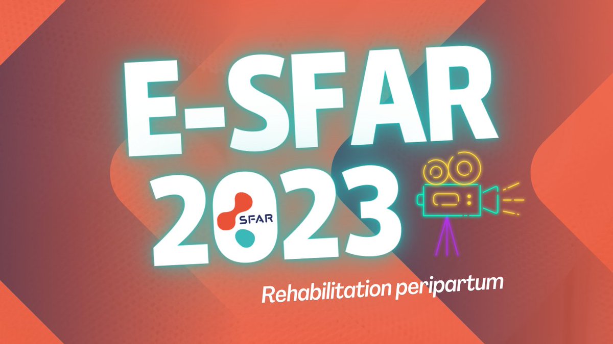 🎥 En ligne aujourd'hui et accessible à tous, la session 'Réhabilitation peripartum' de l'eSFAR 2023 !

1️⃣ youtu.be/Xpfal6rw8oc
2️⃣ youtu.be/NrW9BK-ZVWs
3️⃣ youtu.be/kHqS4HtYtUI
4️⃣ youtu.be/LZphXizy9sk

@SFARJeunes @AJARFrance @SNPHARE @SNjeunesAR @SyndicatSnarf