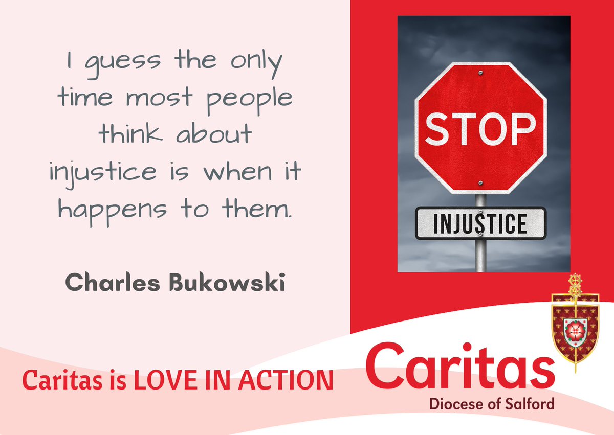 I guess the only time most people think about injustice is when it happens to them. Charles Bukowski.
