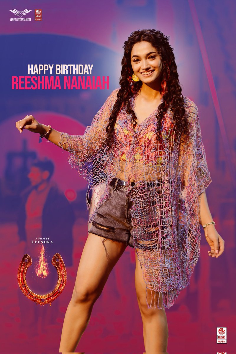 Team #UITheMovie wishes the effortless and stunning @Reeshmananaiah a very Happy Birthday 💥💥 Get ready to celebrate her breathtaking performance in theaters very soon! ❤️‍🔥❤️‍🔥 #UppiDirects @nimmaupendra #GManoharan @Laharifilm @enterrtainers @kp_sreekanth #NaveenManoharan