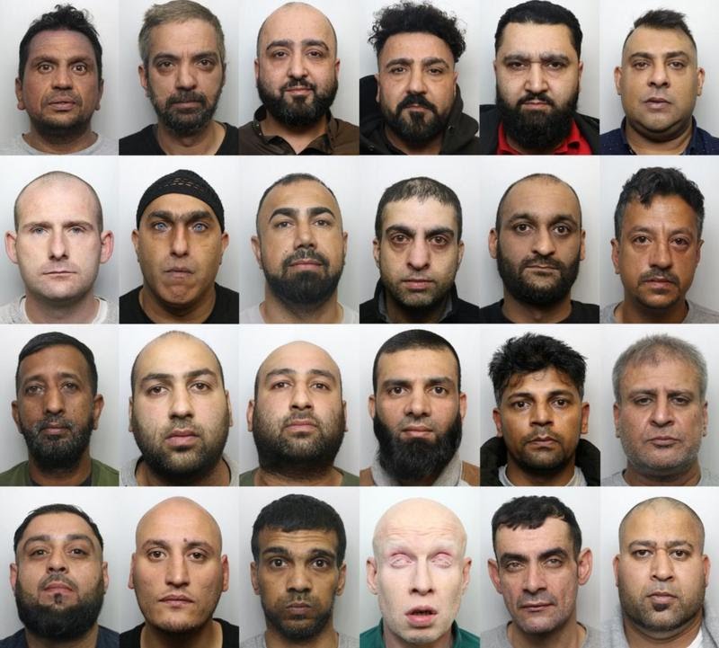THE FACES OF EVIL ⬇️ For over 13 years between 1999 & 2012 these animals RAPED, ABUSED & TRAFFICKED eight girls in the North Kirklees area of WEST YORKSHIRE More than 20 'sexual predators' have been given jail sentences of up to 30 years for sexually exploiting girls in West…