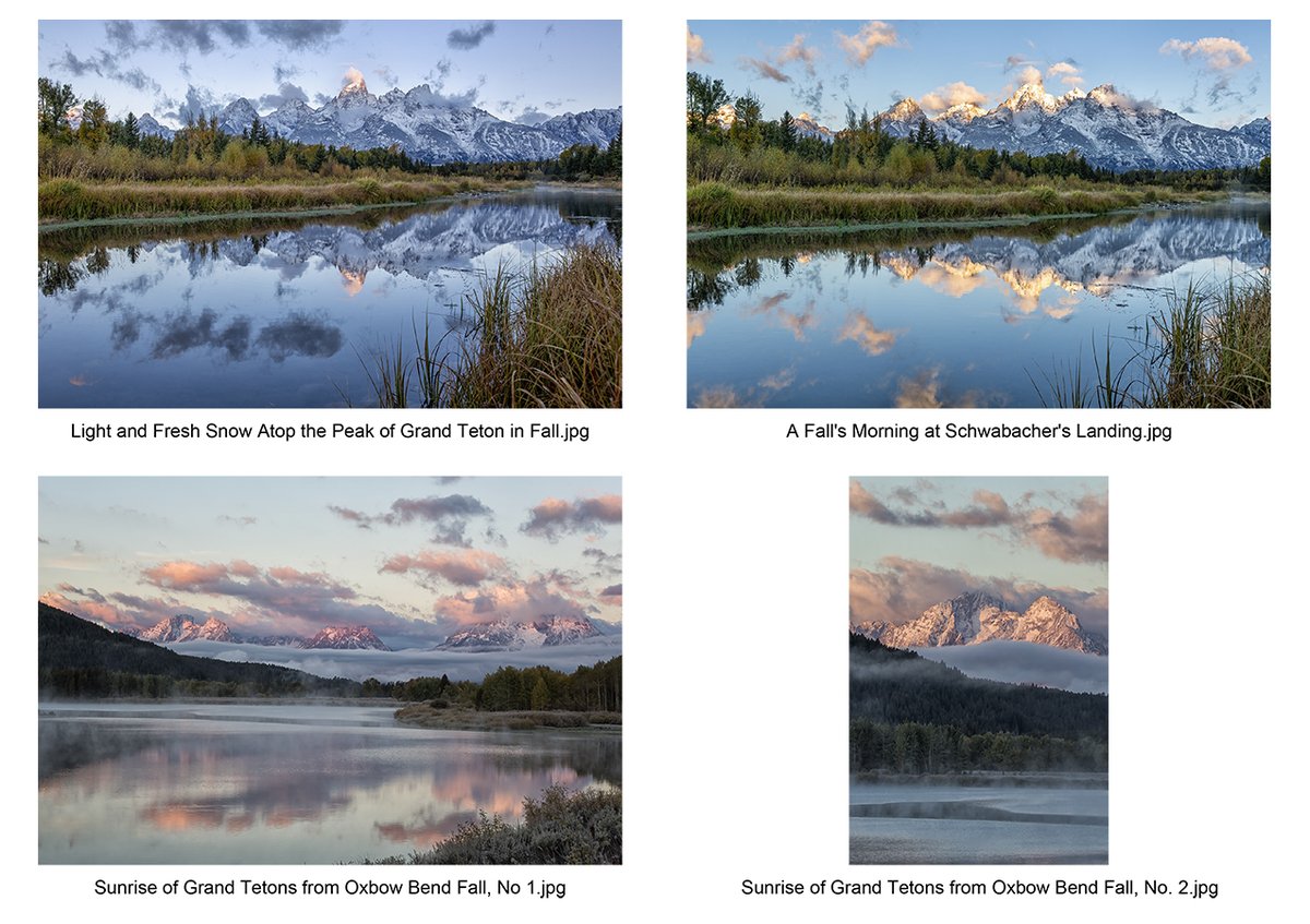 A comparison of sunrises from 2 of Grand Teton's favorite spots - Schwabacher's Landing and Oxbow Bend - Belinda Greb Photography belinda-greb.pixels.com/featured/light… belinda-greb.pixels.com/featured/a-fal… belinda-greb.pixels.com/featured/sunri… belinda-greb.pixels.com/featured/1-sun…