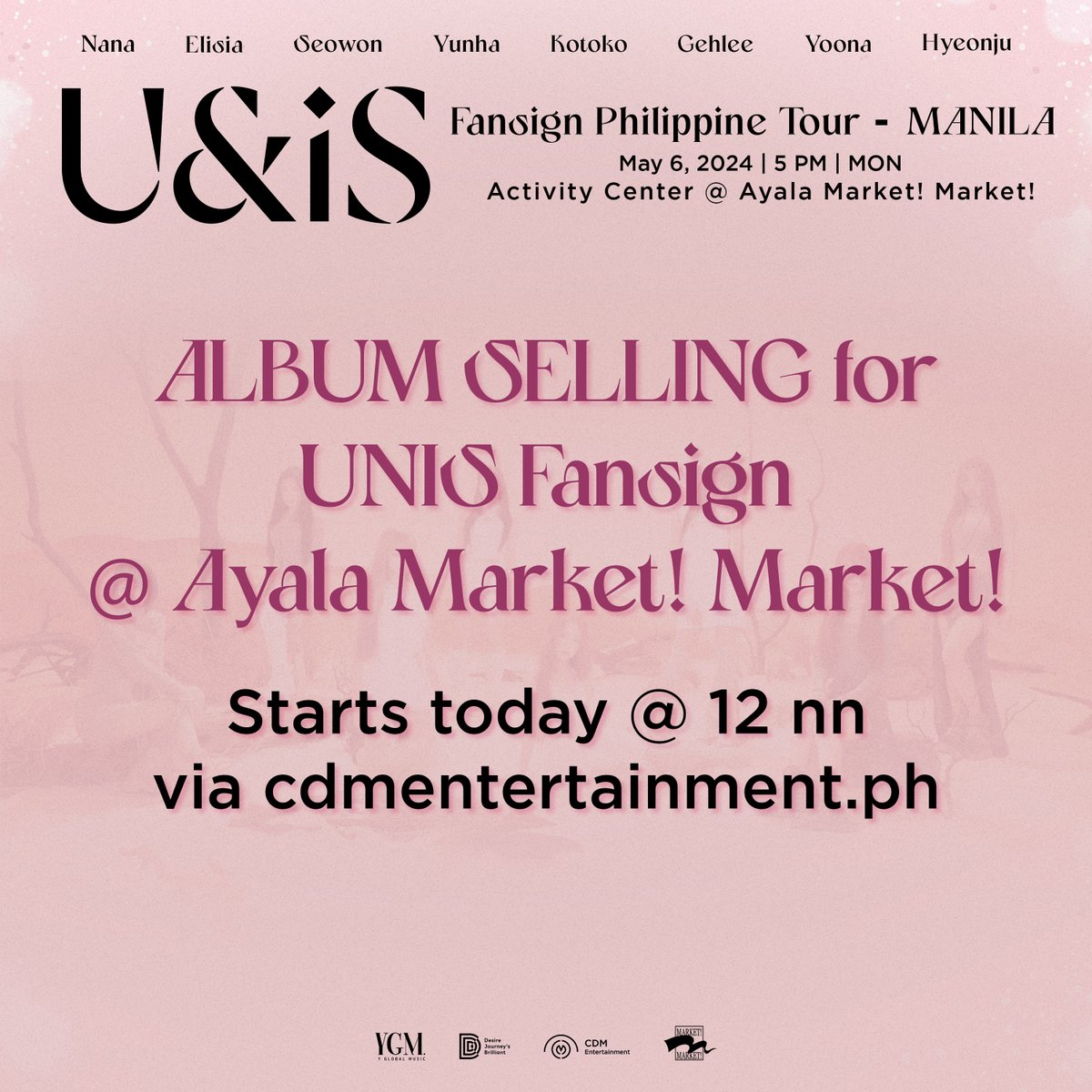 UNIS fans, are you excited for Day 2?!

Album selling for #UNISinMANILA_Day2 will open later today at 12 noon! Set your alarms now so you don't miss it ⏰

💿: cdmentertainment.ph 

#UNIS_Philippine_Tour