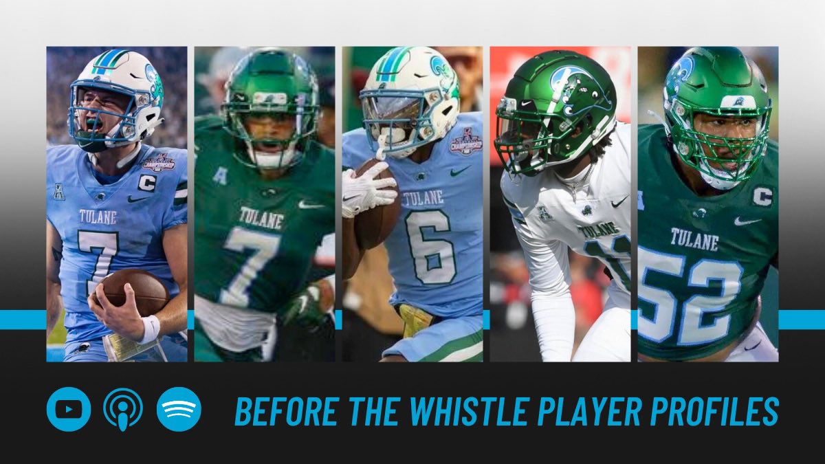 #NFL fans, learn more about the @GreenWaveFB players joining the league with these episodes of Before the Whistle with Maddy Hudak. @packers | @Mpratt_ 🔗: youtu.be/4vlq7qAy3to @Bengals | @LanceR7_ 🔗: youtu.be/n3-kXvOLCgs @BuffaloBills | @LawrenceKeys_ 🔗:…