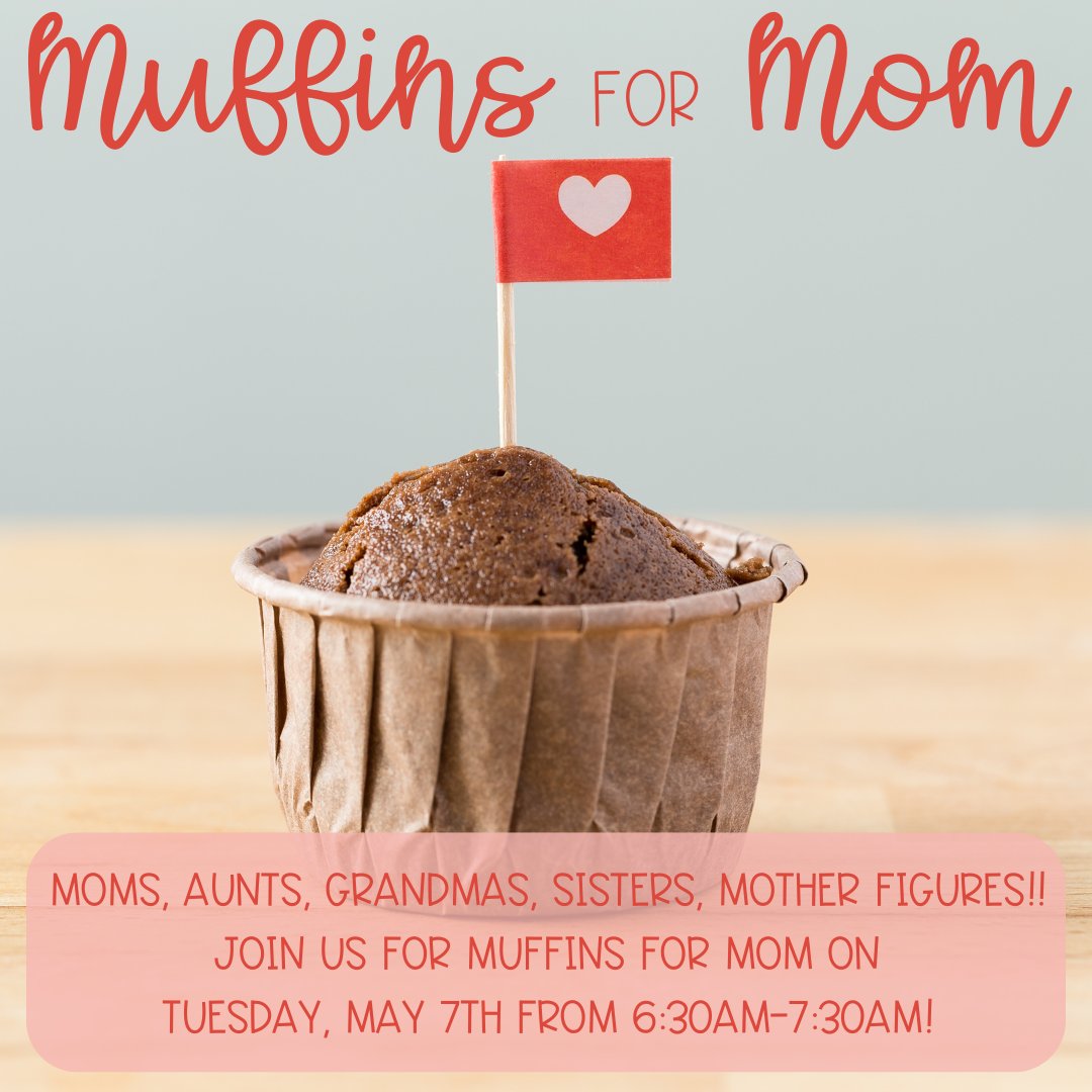 We have a great group of volunteers for Muffins for Mom on May 7th, but there is always room for more! signupgenius.com/go/70A0B45ACAA…