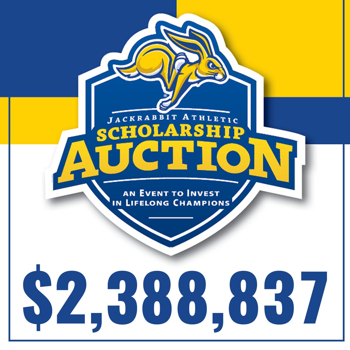 Thank you, once again, for making history with us! 💙 Two million, three-hundred eighty-eight thousand, eight hundred thirty-seven dollars!

#2024JASA x #GoJacks 🐰