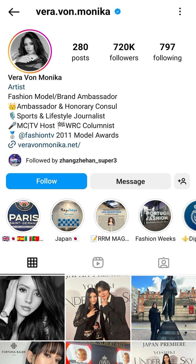 Earlier today one of our team members noticed that the #Zhangsanjian IG account added a new follow, and the person also followed them back.
At first glance it appears to be some European model.