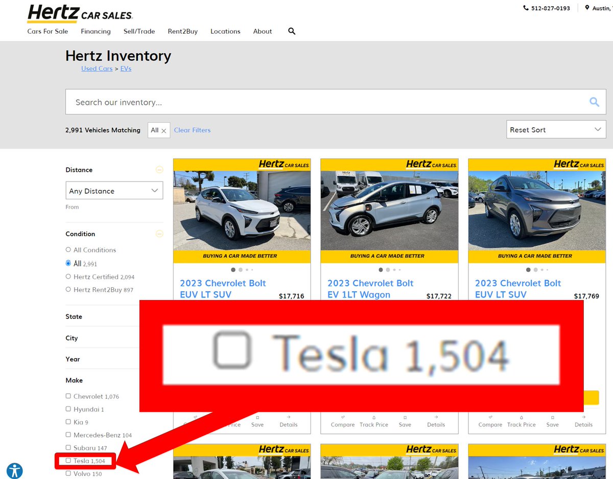 Just checking in on the #Hertz fire-sale of #Tesla vs, say #Polestar.
Zero Polestars available for sale FYI. 😝