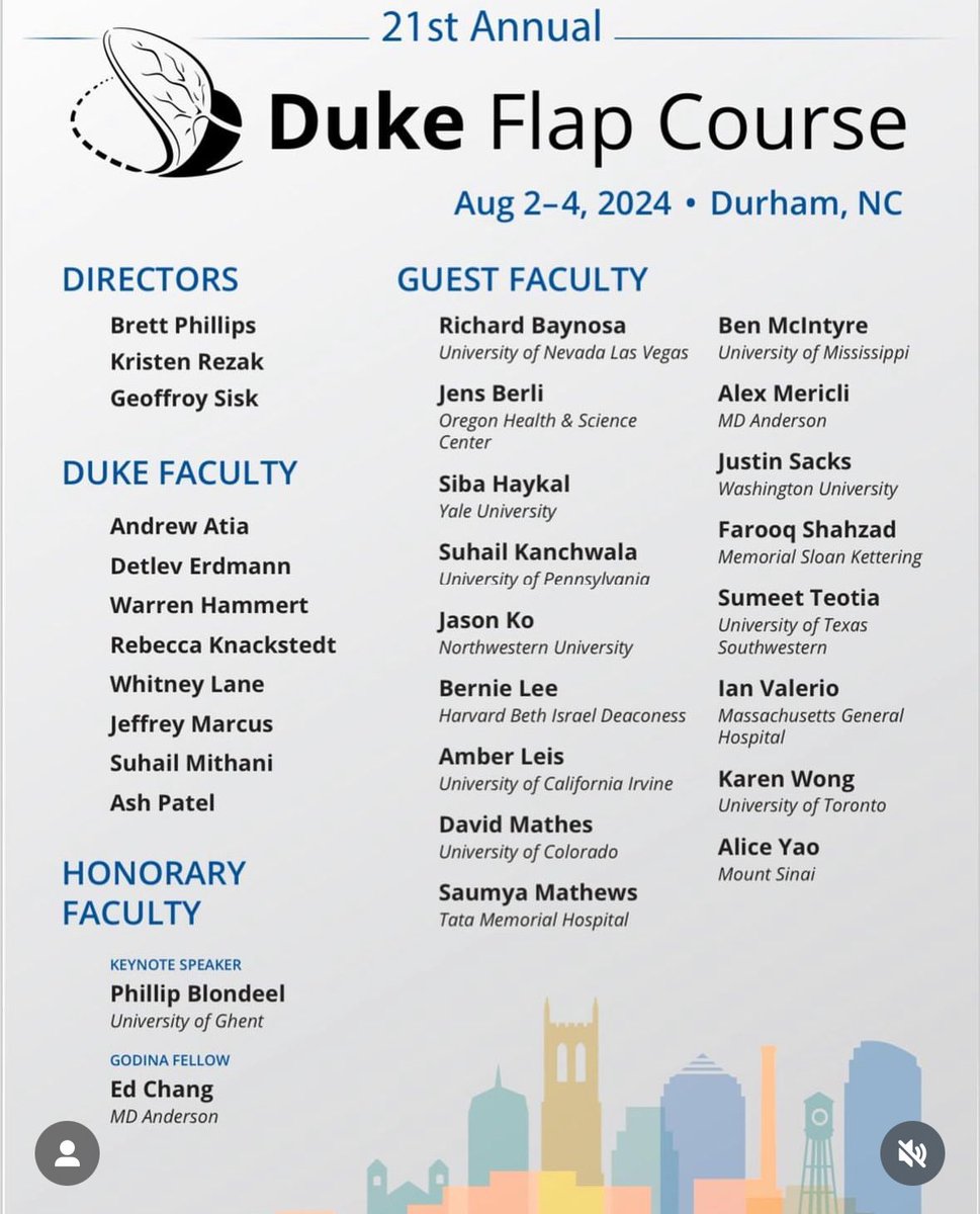 A huge honour to be part of the Duke Flap Course as a guest faculty. Excited to join an incredible team of giants. @DukeMedSchool @DukeSurgery @JMSacks @drbernardlee @Dr_Kristen @ashpatelmd @YaleCancer @YalePlastics @YaleMedicine @Yale @asrm_micro #microsurgery #plasticsurgery