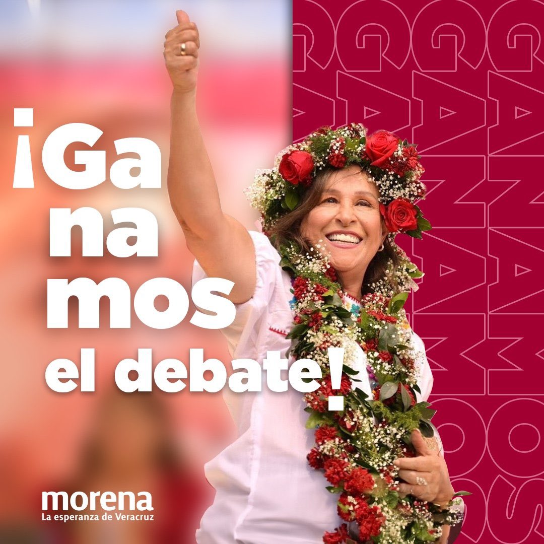 Con las mejores propuestas y un gran proyecto #RocíoGanaElDebate 

Y este 2 de junio #YoVotoRocío #NahleGobernadora