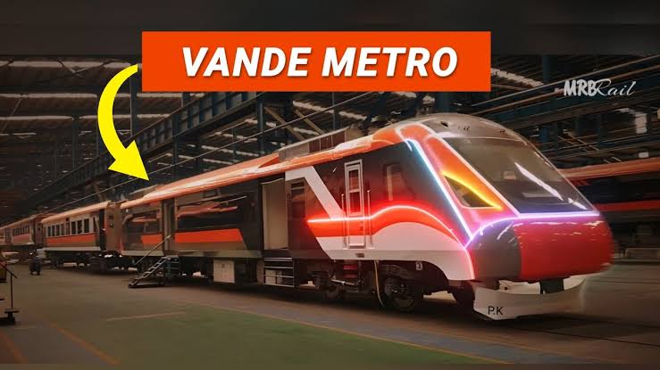🚨 Vande Metro trains trail run from July. The train aimed to cater to intercity passengers covering up to 250 km will have 12 coaches is expected to run at a maximum speed of 130km per hour. (HT)