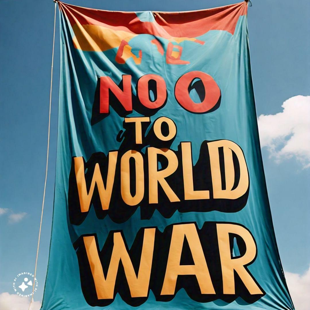 'In a world already torn by conflicts, let's work together to prevent another world war. #StopWW3