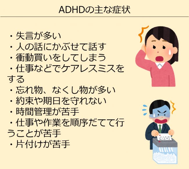 ADHDの特徴