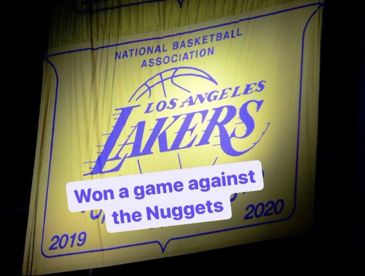 .@Lakers HANG THE BANNER #MileHighBasketball