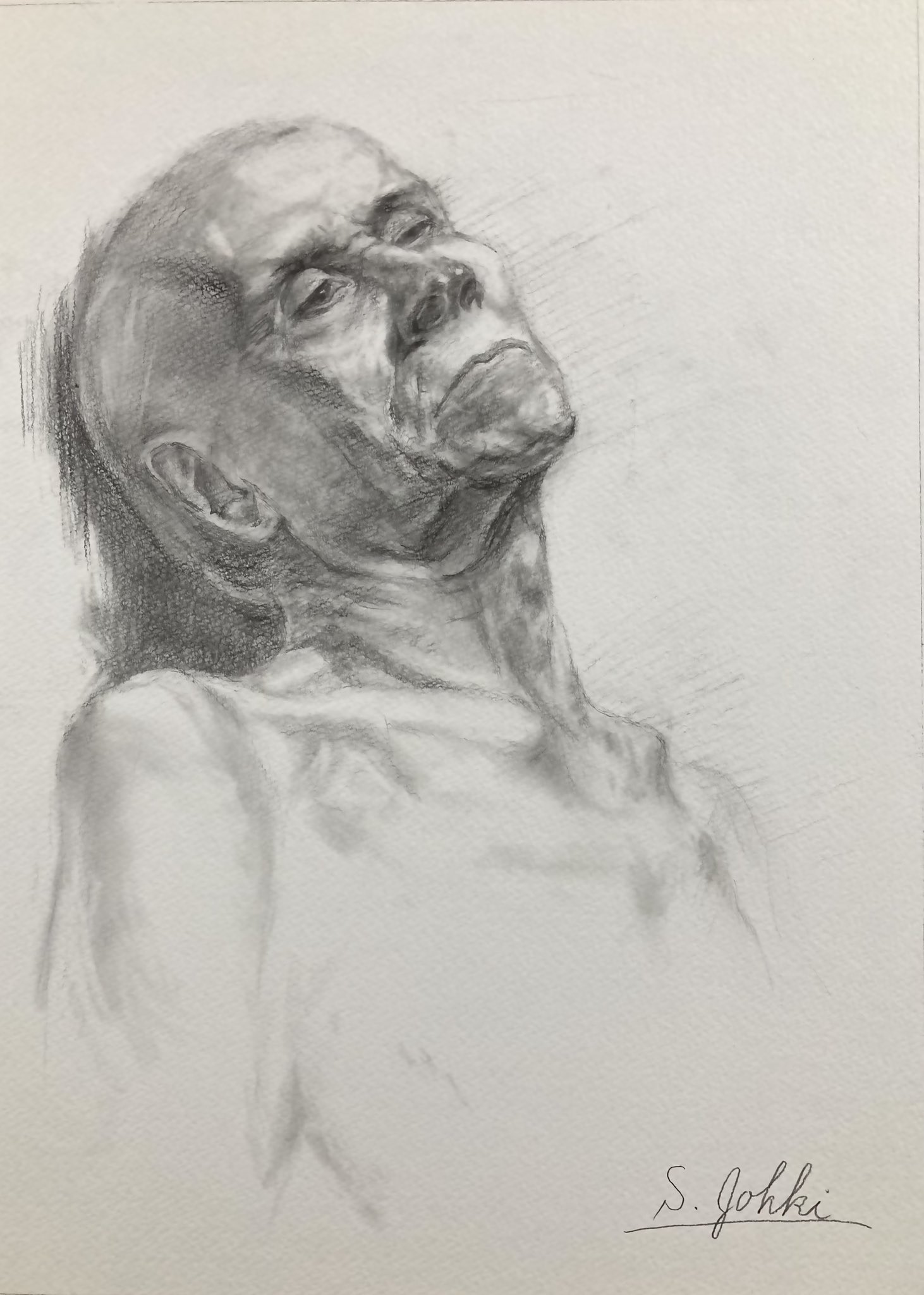 「細胞、私」(鉛筆画) ZIG ILLUSTRATION WATERCOLOR SET 線描きペン、水彩画用筆、顔彩