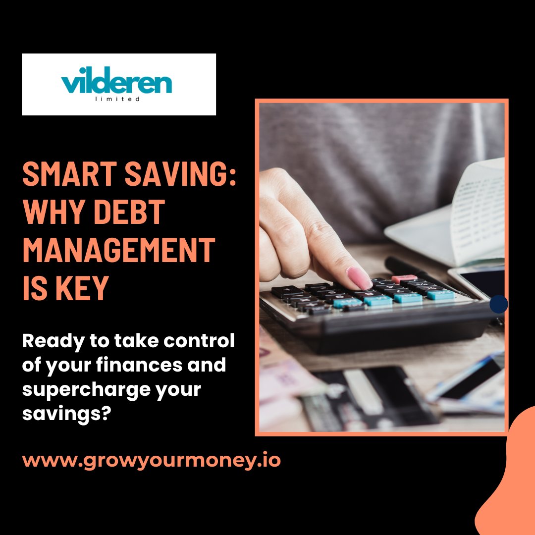 By keeping your debts in check, you free up more of your income to save and invest for the future.  #smartsaving #debtmanagement